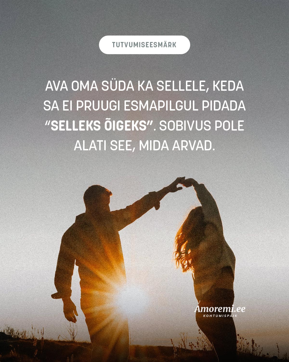 Amoremi.ee tutvumiseemärk